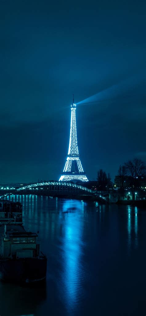 Paris Eiffel Tower Lighting Lake Mobile Wallpaper Hd