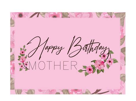 birthday card happy birthday mother printable  etsy