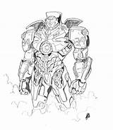 Gipsy Danger Titanes Pacifico Mazinger Onore Otaku sketch template
