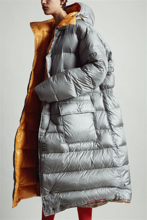 long anorak puffer jacket greyyellow womens winter fashion outfits jackets puffer jacket