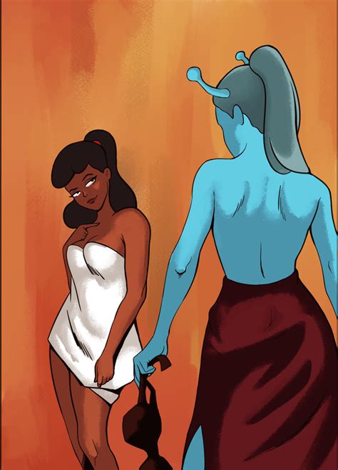 Rule 34 Alien Andorian Species Antennae Anatomy Back View Beckett