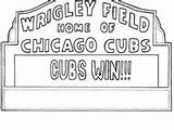 Cubs Coloring Chicago Pages sketch template