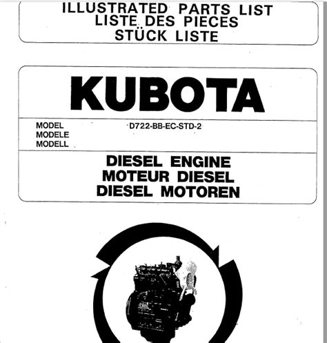 kubota  bb ec std  diesel engine parts list manual   heydownloads manual