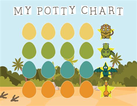 dinosaur potty chart