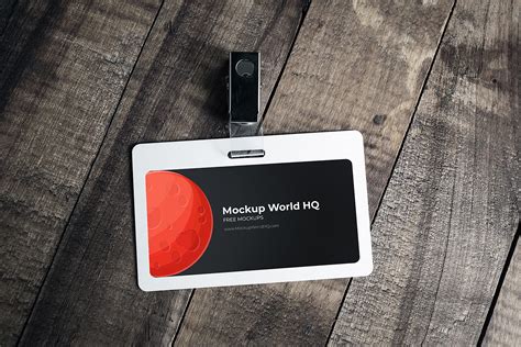 plastic id card  mockup mockup world hq