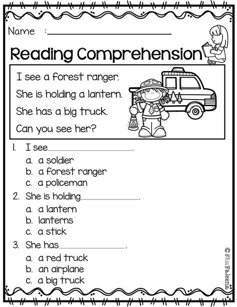 reading comprehension reading comprehension kindergarten