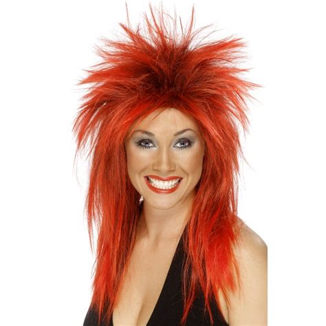 rock diva wig 80s mullet punk ladies fancy dress costume accessory ebay