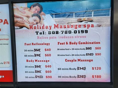 holiday massage spa    reviews  kailua  kailua