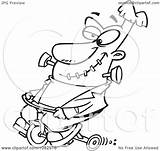 Trike Frankenstein Riding Outlined Illustration Clipart Royalty Toonaday Vector Ron Leishman Regarding Notes sketch template