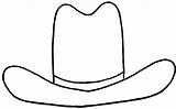Cowboy Hat Printable Template Coloring Boot Clipart Hats Outline Western Pattern Stencil Cowgirl Texas Patterns Pages Crafts Clip Kids Sombrero sketch template