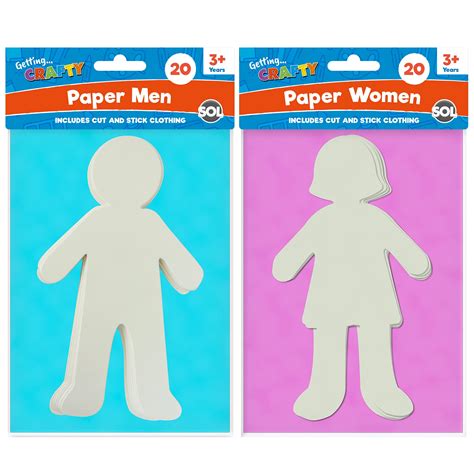 buy pk paper people cut outs craft paper  kids paper dolls cut
