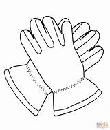 Coloring Pages Gloves Shoes Clipart Clothes Printable Color Drawing sketch template