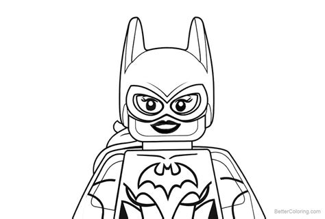 dc superhero lego batgirl coloring pages  printable coloring pages