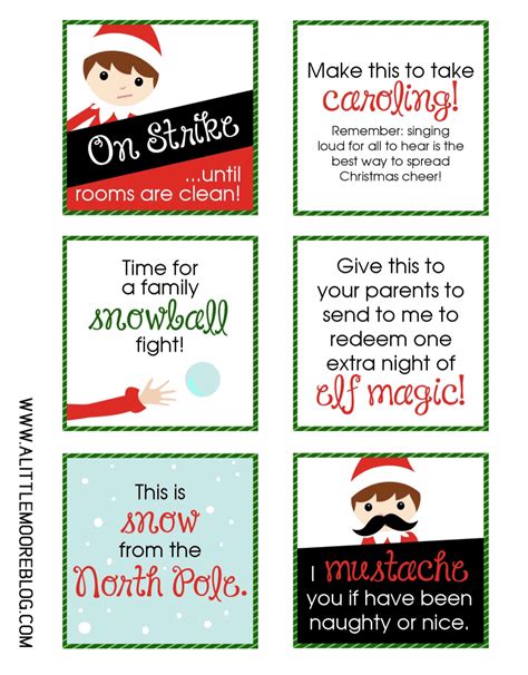 printable elf notes   moore