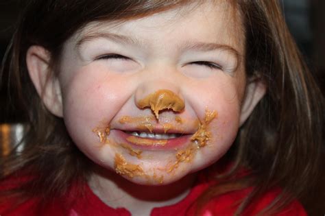 how cute this two year old knows how to eat skippy peanut butter the