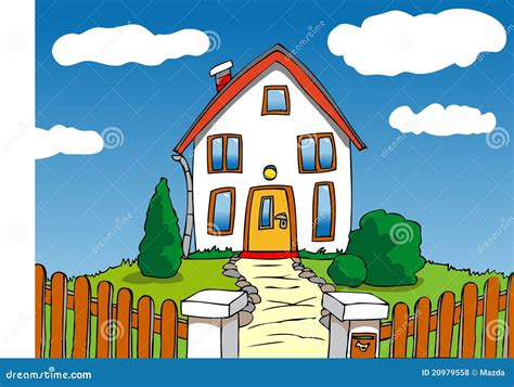 cartoon house stock vector illustration  window garden