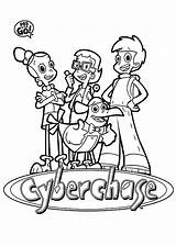 Coloring Pages Kids Cyberchase Christmas Pbs Team Cartoons Printable 4kids sketch template