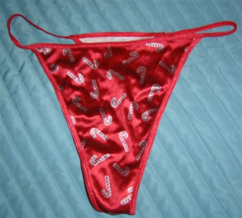 Sexy Silky Satin Thong String Bikini Panties For Christmas