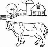 Cow Coloring Farm Pages Dairy Barn Animal Milch Animals Front Drawings Netart Adult sketch template