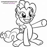 Pie Pinkie Little Coloring Pages Pony Smiling sketch template