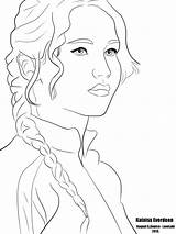 Hunger Katniss Coloringhome sketch template