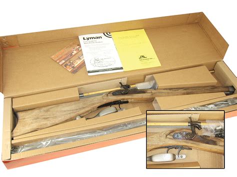 lyman great plains muzzleloader rifle kit   cal black powder hardwood  sale