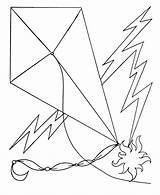 Kite Pipa Franklin Latawiec Kolorowanki Diamond Dzieci Pins sketch template