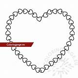 Frame Shaped Heart Coloring sketch template