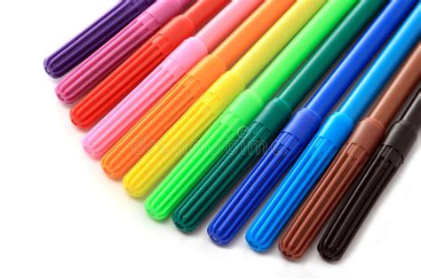 coloring pens stock photo image   brown group
