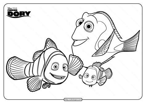 finding nemo coloring pages marlin
