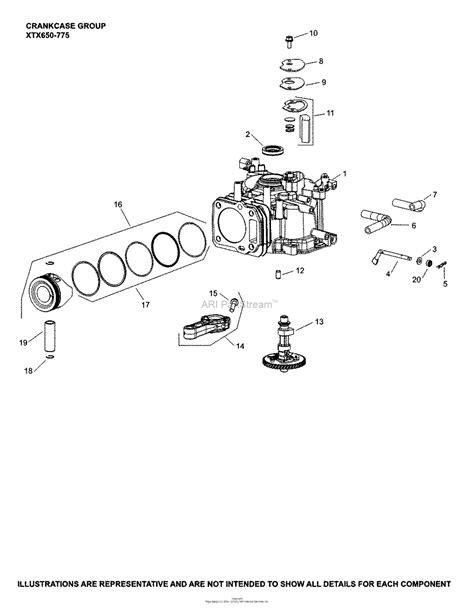 kohler xtx  masport   ft lbs gross torque parts diagram  crankcase
