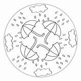 Mandalas Kigaportal Regen Ideen Wetter Ausmalbild Autunno Ausmalen Sonbahar Stampare Etkinlikleri Ostern sketch template