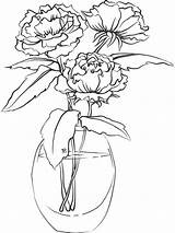 Coloring Vase Flowers Peony Flower Pages Drawing Peonies Printable Carnation Line Digi Outline Drawings Template Beccy Place Beccysplace Draw Print sketch template