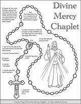 Mercy Divine Coloring Chaplet Kids Pray Pages Faustina Jesus Saint Prayers Catholic Kid sketch template