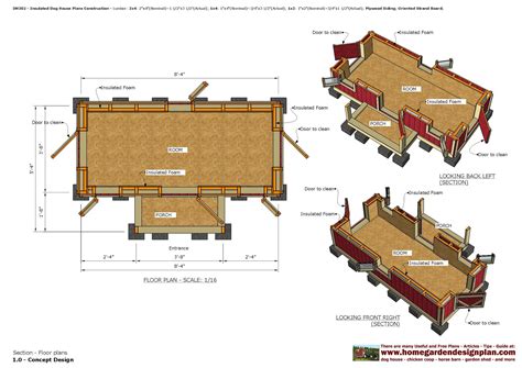 home garden plans dh insulated dog house plans dog house design   build