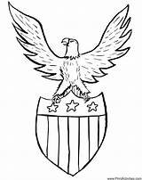 Patriotic Aquile Shield Eagles Coloringhome Adler Disegni Colorare sketch template