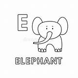 Coloritura Fumetto Animali Alfabeto Pagine Sveglio Elefante sketch template