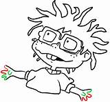Rugrats Chuckie Drawinghowtodraw sketch template