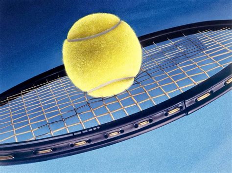 Tennis Ball On Racket Pics Hd Wallpapers
