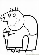 Pig George Peppa Colouring sketch template