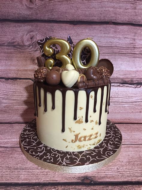 Chocolate Drip 30th Birthday Cake 30th Birthday Cakes For Men Creative