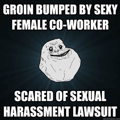 Groin Bumped By Sexy Female Co Worker Scared Of Sexual