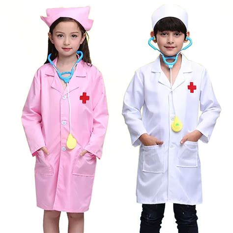 children doctor role play costume  pcs dress  set doctor lab coat