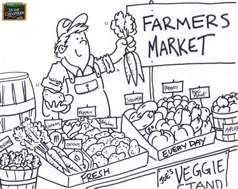 farmers market coloring pages printables sketch coloring page