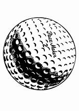 Golf Balle Pelota Golfbal Coloriage Golfball Pallina Dibujo Malvorlage Kleurplaat Schulbilder Educol sketch template