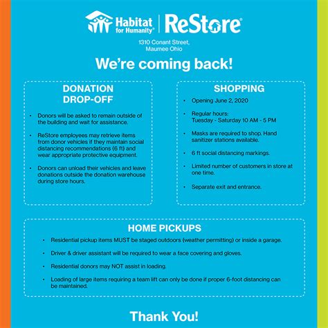 habitat  humanity restore shopping donation guidelines maumee