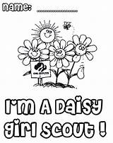 Daisy Brownie Pfadfinderin Coloringhome Ausmalbilder Petal Scouts Daisies sketch template