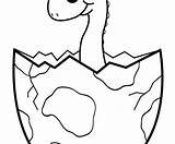 Dinosaur Coloring Baby Drawing Pages Egg Rex Hatching Outline Head Cartoon Eggs Clipart Clipartmag sketch template