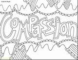 Coloring Pages Compassion Word Words Printable Kids Therapeutic Adult Doodle Language Quotes Arts Honesty Therapy Color Sheets Inspiring Simple Colouring sketch template