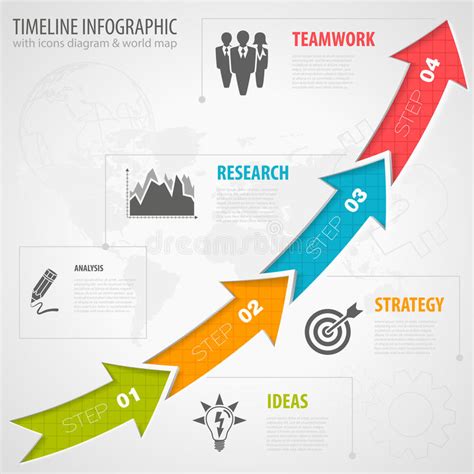 road infographic timeline element layout vector stock